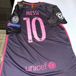 Lionel Messi Barcelona jersey away ucl